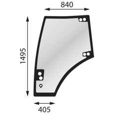 Door window Valtra N4 T4 Left